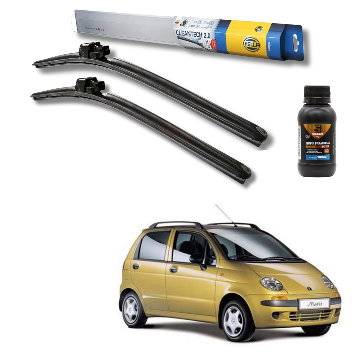 Plumillas Hella Cleantech Para Daewoo Matiz 1999-2003