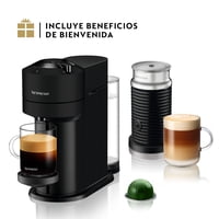 Nespresso - Cafetera Vertuo Next Negra + Espumador