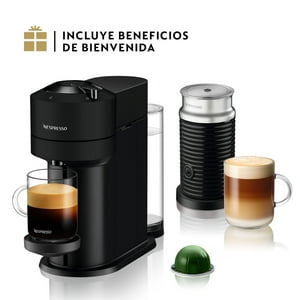 Cafetera Nespresso Vertuo Next Negra + Espumador