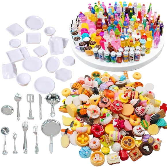 Botellas para comida y bebida en miniatura, casa de muñecas, 150 unidades, HOLABONITA