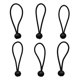 thumbnail image 4 of 6 Piezas Heavy Duty Bungee Ball Cord Tarp Tent Tope Tope Negro 5 Pulgadas, 4 of 5