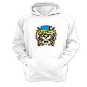 Genérico - Polerón Canguro Guns N´ Roses Blanco Talla Xs Unisex