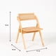 thumbnail image 4 of Silla Ambar Plegable de Madera Rattan Natural, 4 of 7
