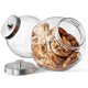 thumbnail image 1 of Tarro de galletas KooK 2100 ml, tapa metálica transparente – paquete de 2, 1 of 5