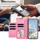 thumbnail image 5 of Funda Billetera Floral en Relieve samsung galaxy S25 FE con Tarjetero y Cremallera Rosa, 5 of 6
