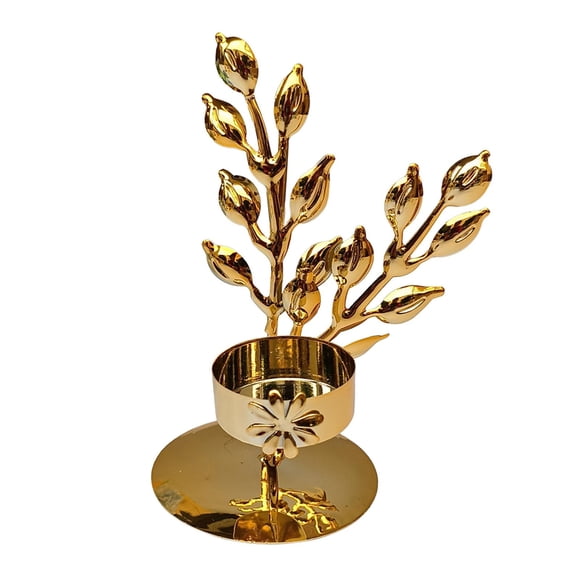 Candeler Single Head Metal Candlestick Para Comedor Aniversario De La Oreja De Trigo Casero
