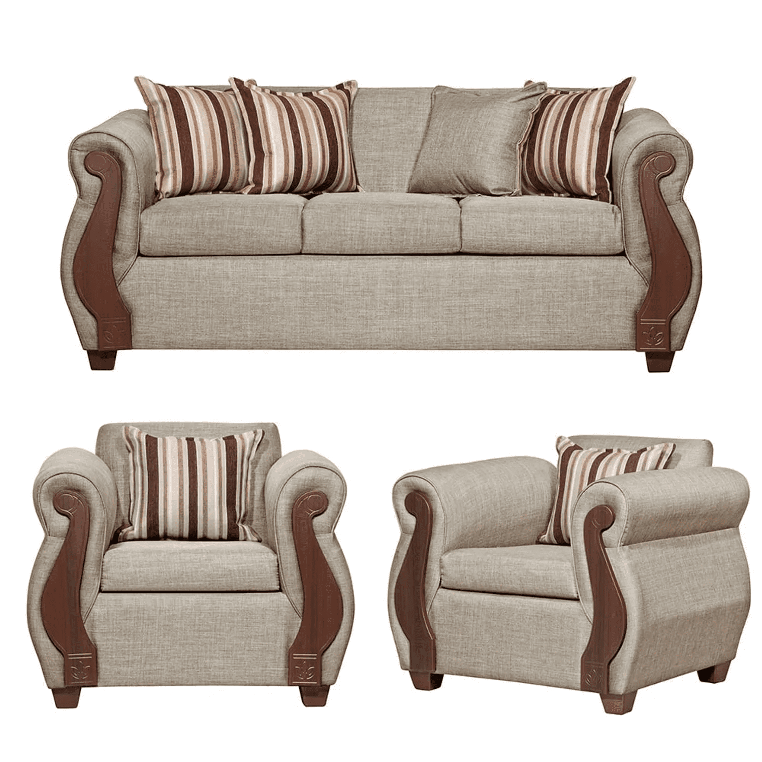 Ruzam Mobel - Juego De Living 3-1-1 Begoña Beige