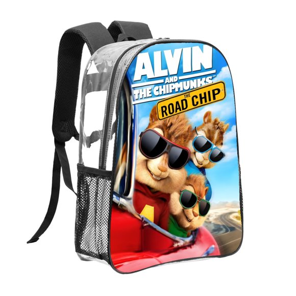 Alvin y las ArdillasMochila transparente temática, resistente y duradera, bolsa see-through para trabajo, deporte, universidad y viaje, 31 × 43 cm