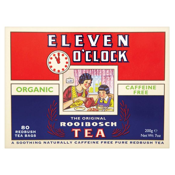 Té Rooibosch Eleven O'Clock 80 bolsitas, paquete de 2, orgánico