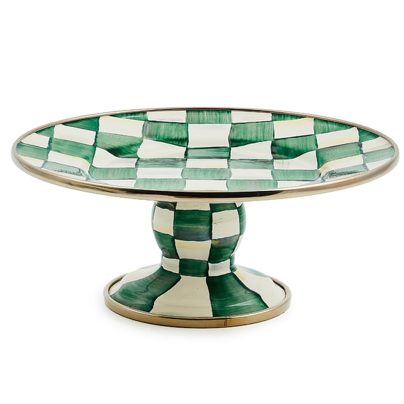 Bandeja MACKENZIE-CHILDS Mini 20 cm Cuadrícula Esmeralda