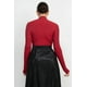 thumbnail image 3 of Saronite Body de Punto Brillante con Cuello Alto, Manga Larga y Estampado, Color Rojo (para Mujer), 3 of 5