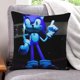 thumbnail image 1 of Sonic Fundas de almohada de terciopelo con tema, regalos de funda de almohada, decoración para el hogar, cojín de lanzar, regalo de cumpleaños para fans y parejas. 40cm x 40cm., 1 of 6