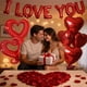 thumbnail image 5 of Set de globos Paivanwoo I Love You con globos en forma de corazón y pétalos de rosa, 5 of 8