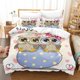 thumbnail image 1 of Cartoon Owl Heart Pattern Quilt Duvet Cover Set Soft Kids Double3-Piece Bedding Set, 1 of 5