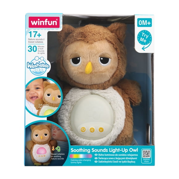 Peluche Búho Luces Y Sonidos Relajantes