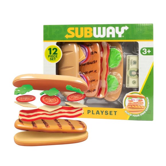 Set De Juego De Sándwich Subway De Juguete 12 Piezas