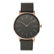 thumbnail image 1 of Reloj Skagen Signatur de dos manecillas para mujer en oro rosa con piel gris, 1 of 7