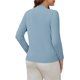 thumbnail image 3 of INSPIRE CHIC Camisas de Maternidad para Mujeres con Botones Ropa de Embarazo Manga Larga Cuello en V Falso 2 Piezas Tops de Lactancia S Azul, 3 of 6
