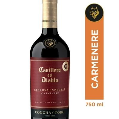 Vino Tinto Carmenere Reserva Especial 14° Botella 750 Cc Casillero Del Diablo