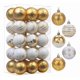 thumbnail image 1 of Adornos Navideños SHareconn 30 uds 60 mm Dorado y Blanco, 1 of 5
