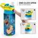 thumbnail image 4 of Piña y Pony Botella de Agua con Tapa Pop Top de Un Toque, Acero Inoxidable, a Prueba de Fugas, para Deportes, Botella Infantil azul 12 oz, 4 of 6