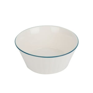 Homewell - Bowl Loza Blanco Con Borde Negro 20X9.5Cm