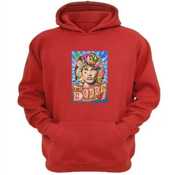 POLERON CANGURO THE DOORS Rojo Talla M Unisex