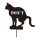 thumbnail image 1 of Se?al De Prohibición De Caca De Gato Con Estaca, Decoración De Patio De Gato, Hierro Para Exterior, 1 of 5
