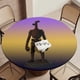 thumbnail image 5 of Siren Head-theme Fitted Round Tablecloths Elastic Edged Table Covers Waterproof Table Cloth for Kitchen Holiday Party Tables Decor 120cm, 5 of 6
