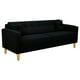 thumbnail image 2 of Sofa New Retro 3CG Felpa 01 Negro, 2 of 6