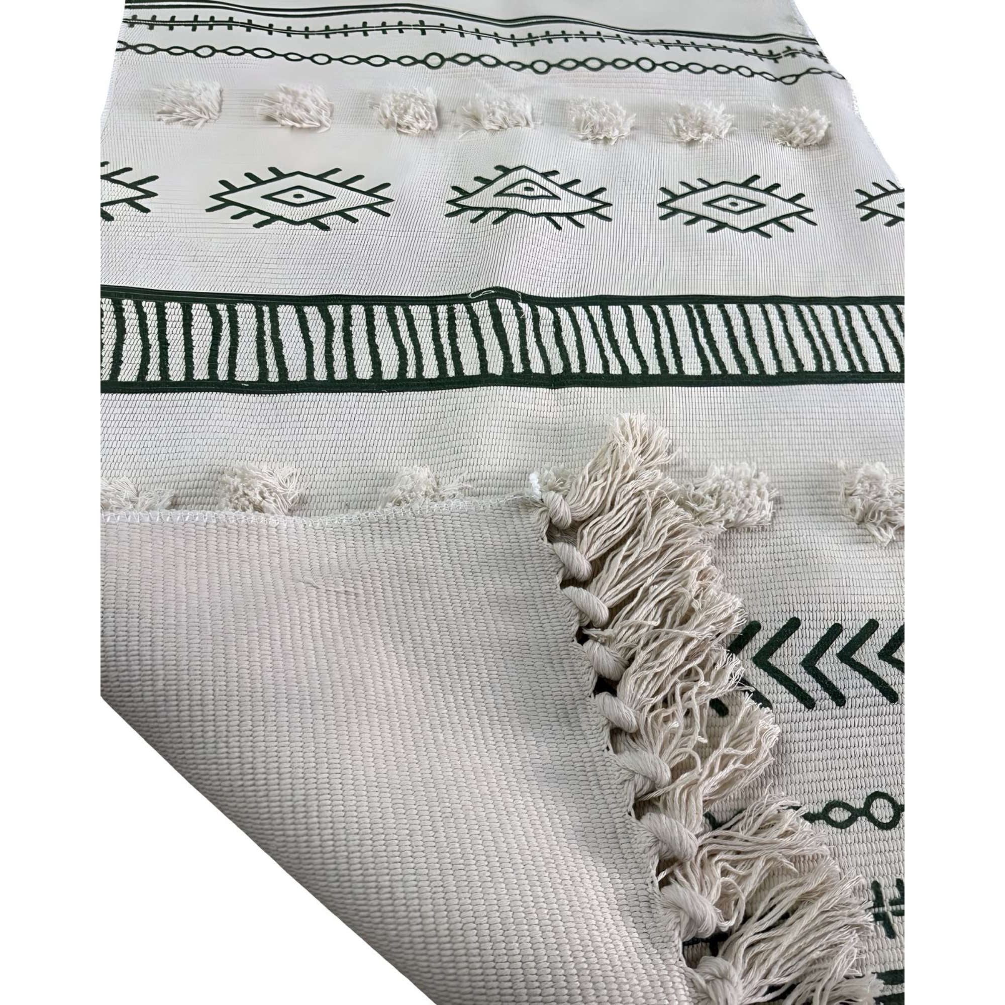 Tengfei - Alfombra Estampada 60x90 Con Tufting Lineas Verdes