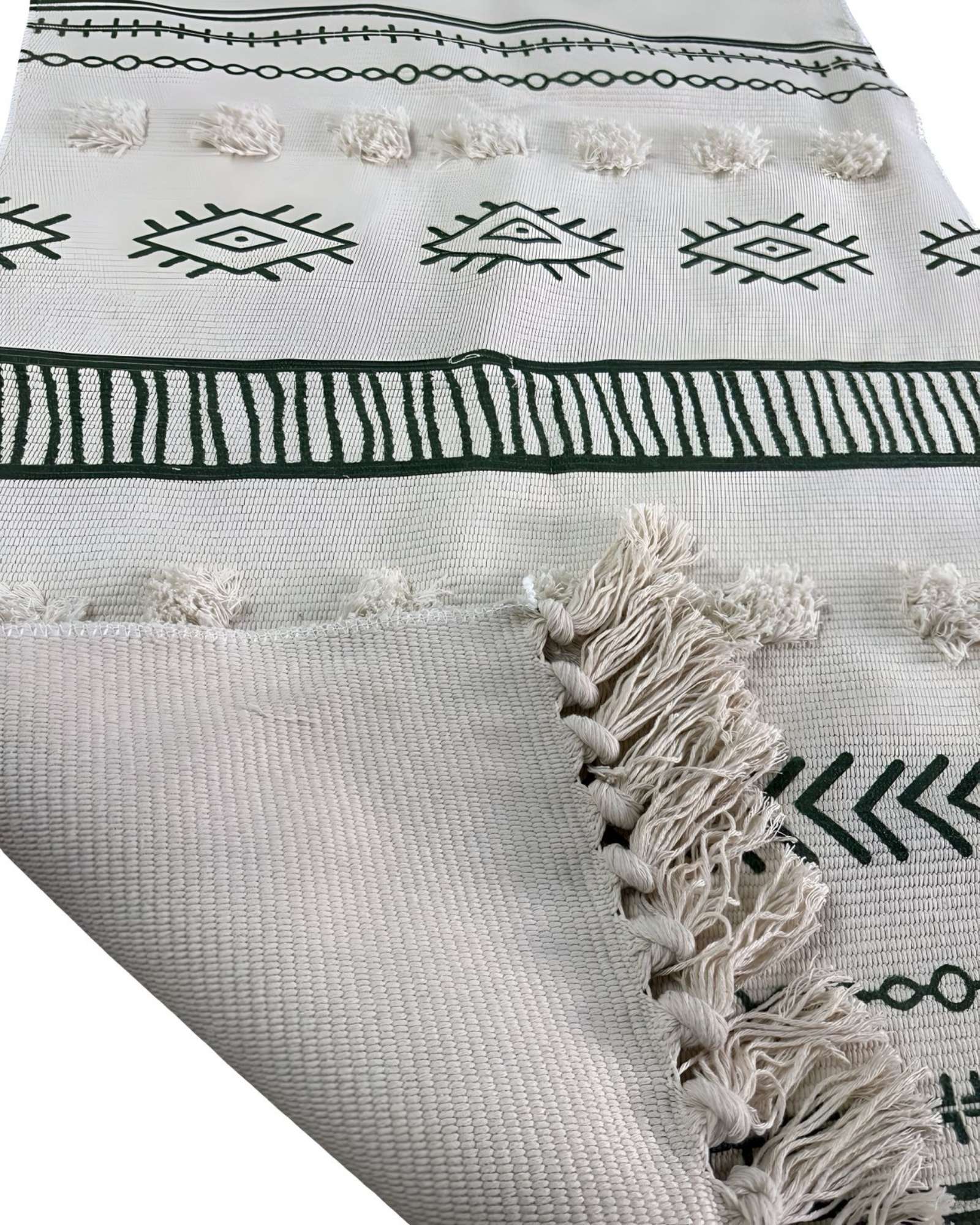 Tengfei - Alfombra Estampada 60X90 Con Tufting Lineas Verdes