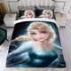 thumbnail image 4 of Frozen Chica Elsa Princesa Conjunto de sábanas temático, trío de piezas, cómodo y amigable con la piel, diseño único, regalo de decoración para el hogar para familiares, amigos y fans,140cm *210cm, 4 of 6