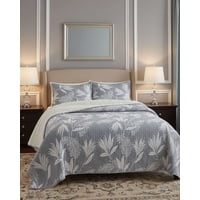 Imac Hogar - Cubrecama Quilt Con Sherpa 2 Plaza 230 Cm X 250 Cm