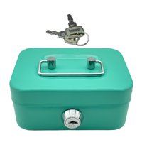 Bothyi - Caja De Dinero Con Cerradura Con Mango Superior Modern Metal Birthinter Case Bloqueking Verde