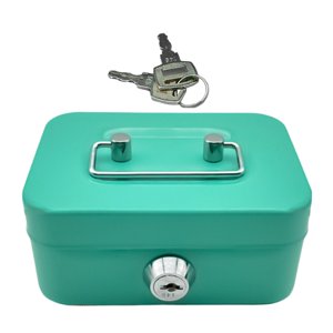 Bothyi - Caja De Dinero Con Cerradura Con Mango Superior Modern Metal Birthinter Case Bloqueking Verde