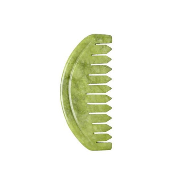 Nature Jade Massage Comb Gua Sha Board Spa Acupuncture Head Care Massager Green Jade Comb Head Massager Beauty Tools