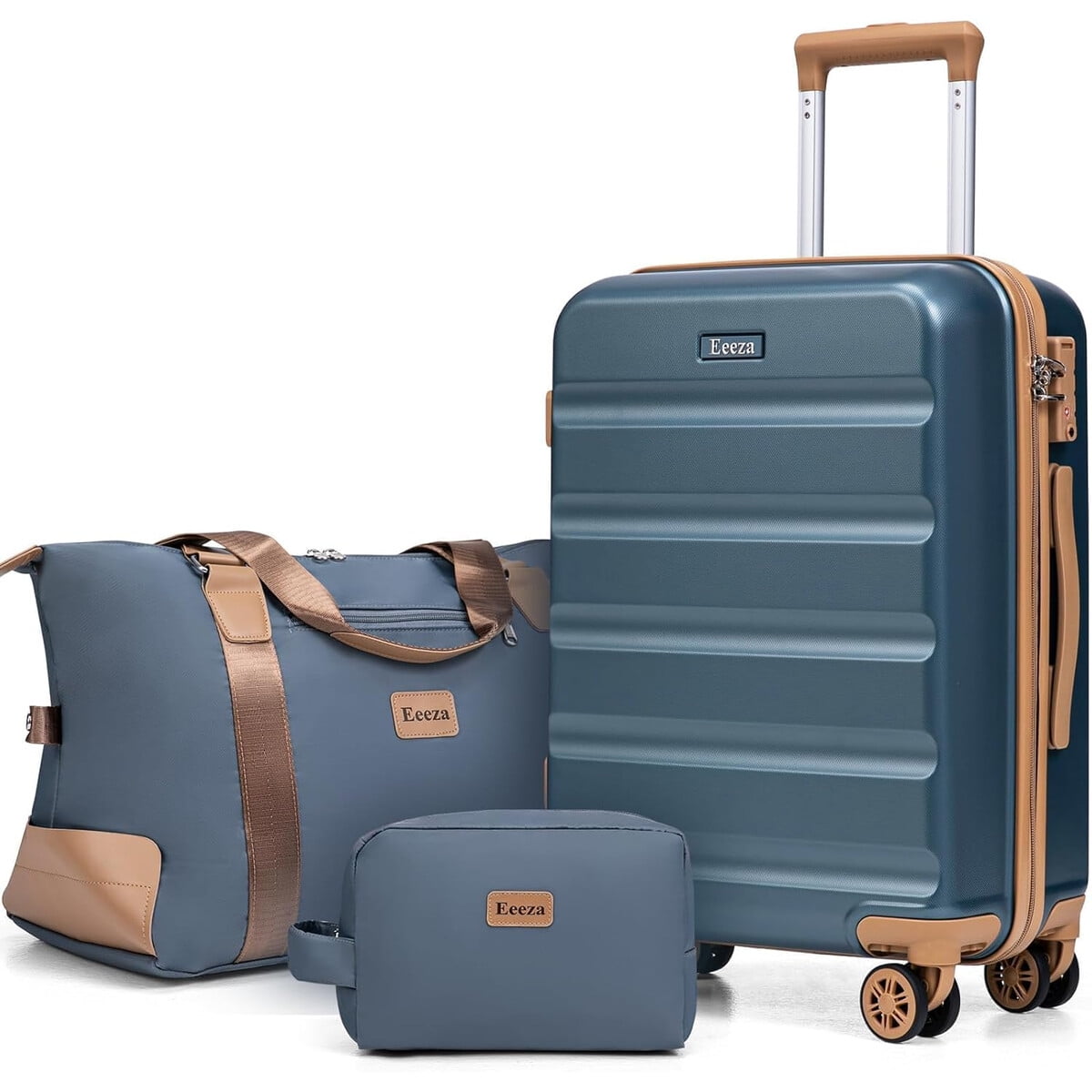 Set De Maletas Eeeza 3 Piezas Abs Ruedas 360a Tsa