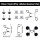 thumbnail image 2 of 36 piezas de extensores de hebilla de cintura ajustables para jeans, hebilla de cintura sin clavos, extensores de hebilla de jeans, reemplazo de botones para jeans sueltos (6 juegos), 2 of 7