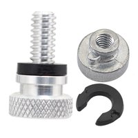 Magideal - Tornillo Moleteado Para Tornillo Asiento Rosca 1/4""-20 Tuerca Tornillo Asiento /Ot01578/ Tornillo Para Amortiguación Forma Forma Forma /Tapa / Para Plata