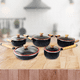 thumbnail image 3 of Bateria de Cocina Ceramica Granito 10 piezas negras, 3 of 4