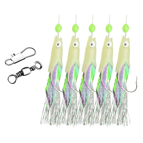 Señuelos De Pesca Luminosos, 5 Uds., Para Pesca En Mar, Caballa De Agua Salada, 23,5mm X 11mm
