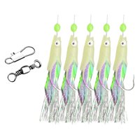 Magideal - 5X Aparejos De Pesca Luminosos, Señuelo Para Peces, Equipo De Pesca, Aparejos, Gancho De Cuerda, Anzuelos De Pesca Para Agua Dulce, Caballa, Agua , 20Mm X 9Mm