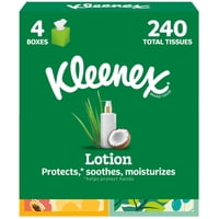 Loción Kleenex Facial Tissue Con Aceite De Coco, 3 Capas, 240 Pañuelos