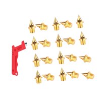 Magideal - Spikes De Zapatería De Pista De 20 Piezas Con Llave De Llave Y Conveniente Distancia De Corta Distancia Para Deportes De Entrenamiento A Corto Plazo A Oro