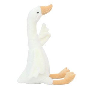 Magideal - Lindo Juguete De Peluche Relleno De Algodón Pp Muñeca Suave Animal Relleno Figuras De Ganso Para Regalo De San Valentín Decoración De Adornos De Fiest , Blanco