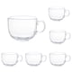 thumbnail image 1 of Taza Maredash Glass Jumbo de 473 ml con asa para café, té y sopa, 6 unidades, 1 of 7