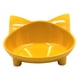 thumbnail image 5 of Lindo Tazón De Fuente De Agua Con Forma De Orejas De Gato Para Mascotas, Tazón Ancho De Alimentación Antideslizante, Amarillo, 5 of 5