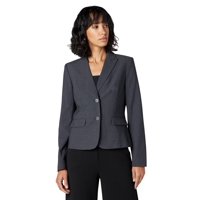 Blazer Calvin Klein Mujer Dos Botones Carbón Talle 12
