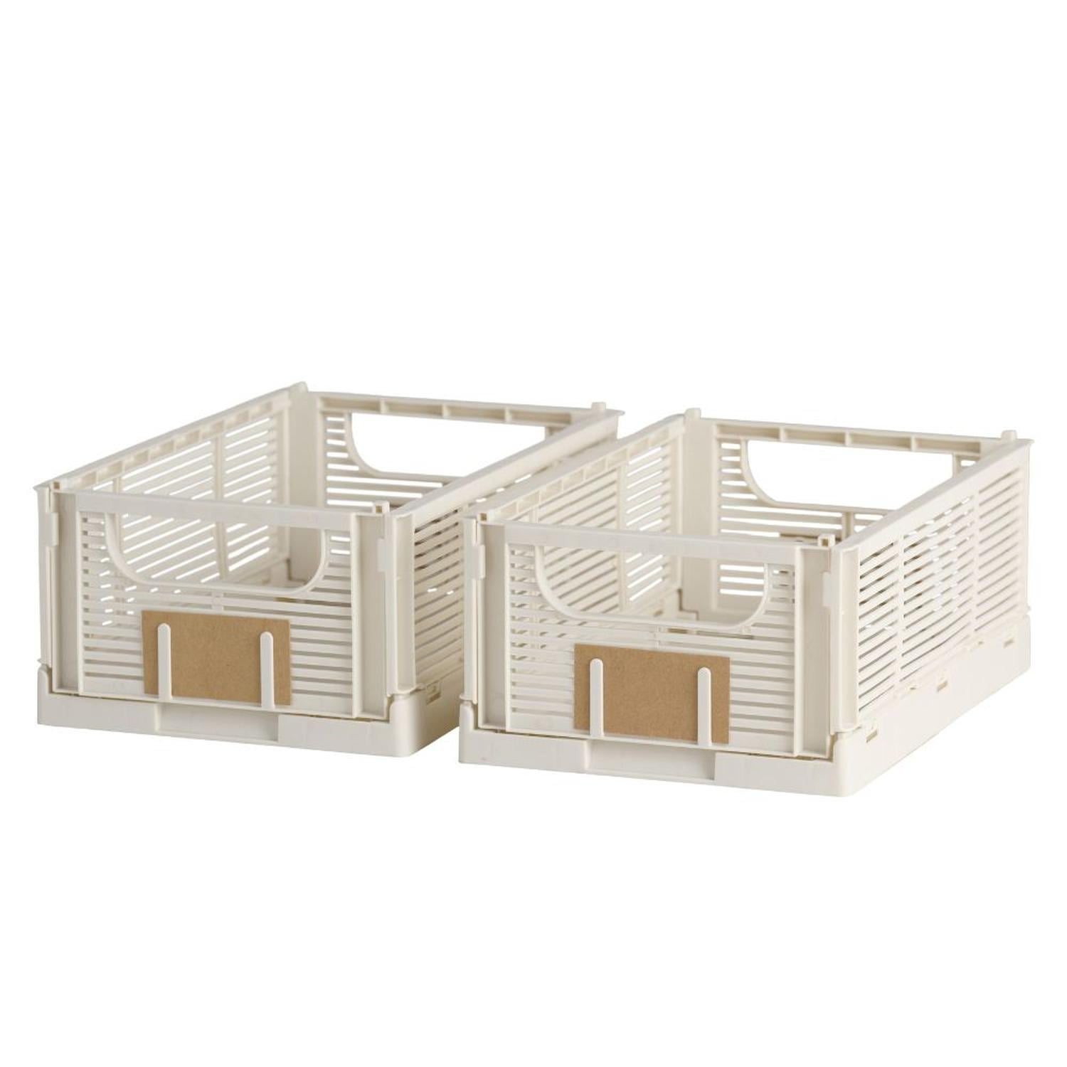 Set 2 Cajas De Almacenamiento Plegable 25 X 17 X10 Cm Day Blanco